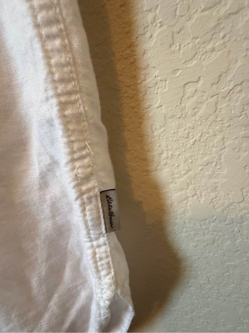 Eddie Bauer Linen Blend Sleeveless Dress White Small Pockets Minimalist Shift - Picture 6 of 10
